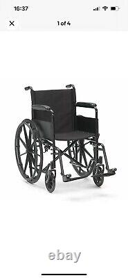 Livewell Black Sport Self Propel Aid Mag Wheels Folding Steel Wheelchair