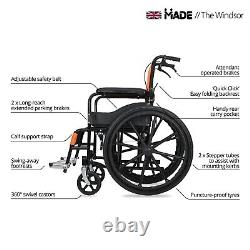 MADE Mobility Windsor 20' Lightweight Folding Self-Propelled Transit Wheelchair