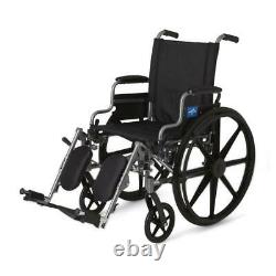 MEDLINE K4 Basic Lightweight Wheelchair, Black, 24.000 1 Each / Each