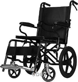 Made Mobilty Folding Lightweight Wheelchair Standard 18 Seat Black