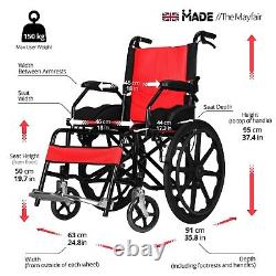Made Travel Mobility Wheelchair, 18 Folding Lightweight Special Needs Pushchair