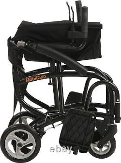MobiQuip 8kg Travel Wheelchair, Ultra Lightweight, Portable Transit Travel Chair