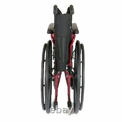 New Folding Wheelchair Self Propelled Lightweight Transit Footrest Armrest Brake