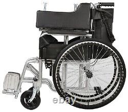 New Lightweight Commode Wheelchair Portable Toilet Padded Seat Folding Brakes
