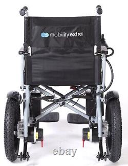 New MobilityExtra CX-1, Lightweight Folding Electric Wheelchair, 4mph