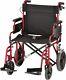 Nova 22 Lightweight Transport Chair Wheelchair W 12 Rear Wheels & Hand Brake
