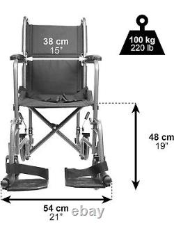 Pepe Narrow Wheelchairs Folding Lightweight Narrow seat 15 Black Gray