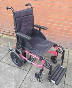 Pink Invacare Action 3NG Transit Wheelchair 40cm 16 Seat Width with Footboard