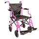 Pink Lightweight Folding Travel Compact Aluminium Wheelchair In A Bag Ectr05