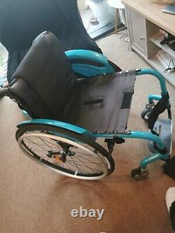 Quickie ARGON2 Fixed wheelchair folding back- Turqoise -24 lightweight wheels