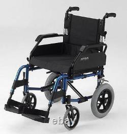 RMA 1530 Lightweight Folding Transit attendant Wheelchair with cushion