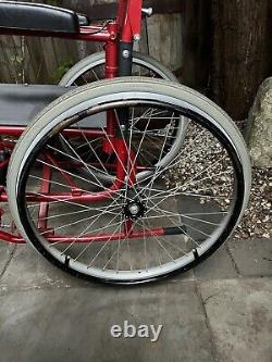 Self Propelled Wheelchair (Used) Well made Strong Red Wheelchair Collect Only