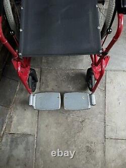 Self Propelled Wheelchair (Used) Well made Strong Red Wheelchair Collect Only