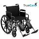 Self Propelled Wheelchair Lightweight Folding Manual Wheelchair Padded Leg Rests