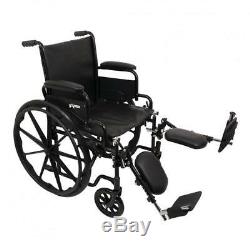 Self Propelled Wheelchair lightweight folding Manual Wheelchair Padded Leg Rests