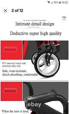 Sports Foldable Wheel Chair Light Weight Aluminium Alloy Suspension New