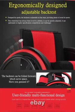 Sports Foldable Wheel Chair Light Weight Aluminium Alloy Suspension New