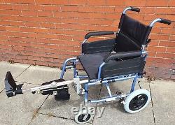 Transit Wheelchair with Left Elevating Legrest Aktiv X3 Folding Crash Tested