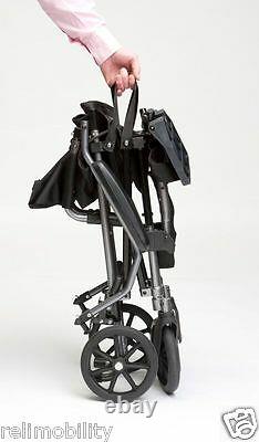 TraveLite Lightweight Aluminium Transport Chair With Carry Bag With Wheels