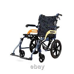UK Ultra Lightweight Folding Aluminium Transit Atte Propelled Manual Wheelchair