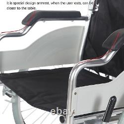 Ultra Lightweight Aluminium Folding Self-Propelled Travel Wheelchair WithLap Belt