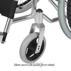 Ultra Lightweight Aluminium Folding Self-Propelled Travel Wheelchair WithLap Belt