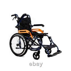 Ultra Lightweight Folding Aluminium Transit Self Propelled Manual Wheelchair