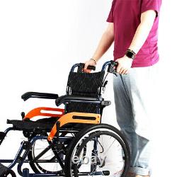 Ultra Lightweight Folding Aluminium Transit Self Propelled Manual Wheelchair UK