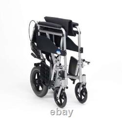 Ultra Lightweight Folding Attendant Propelled Transit Transport Wheelchair