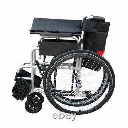 Ultra Lightweight Folding Self-Propelled Travel Wheelchair Portable WithLap Belt