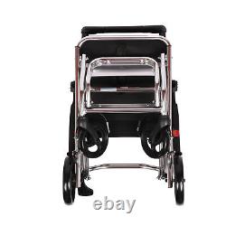 Ultra Lightweight Folding Wheelchair Attendant Brake Transport Transit New