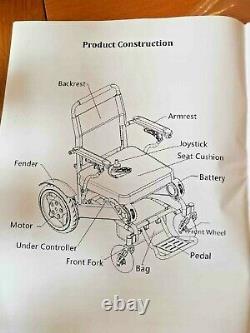 Ultra Lightweight InstaFold Folding Electric Wheelchair 24kg, 4mph