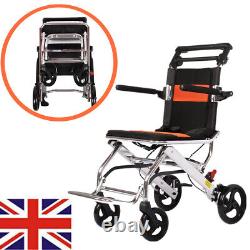 Ultra Lightweight Stylish Padded Folding Wheelchair Transport Chair For Disabled