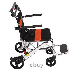 Ultra Lightweight Stylish Padded Folding Wheelchair Transport Chair For Disabled