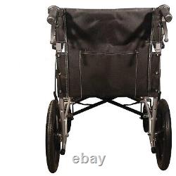 Wheelchair Foldable Lightweight Attendant wheelchair with Seat Belt and Water