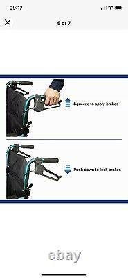 Wheelchair Foldable Lightweight Durable Aluminium Transit Travel Standard Size