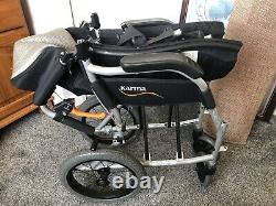 Wheelchair Karma Ergo Lite2 Folding Lightweight Transit Wheelchair with Brakes