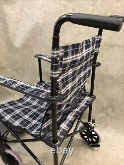 Wheelchair Lightweight Folding Coopers of Stortford Checkered Bag Working z15