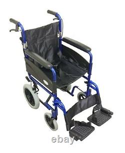 Z-Tec 601X Transit Folding Wheelchair Lightweight Attendant Brakes